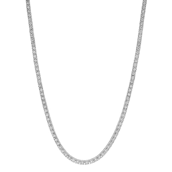 LuvMyJewelry LMJ 10K White Gold Diamond Tennis Chain - 8.85 Carats