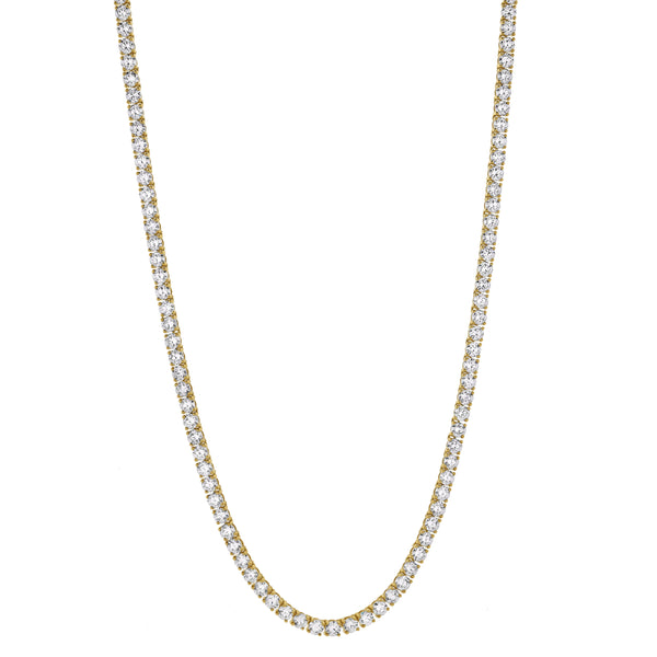 LuvMyJewelry LMJ 10K Yellow Gold Diamond Tennis Chain - 12.86 Carats