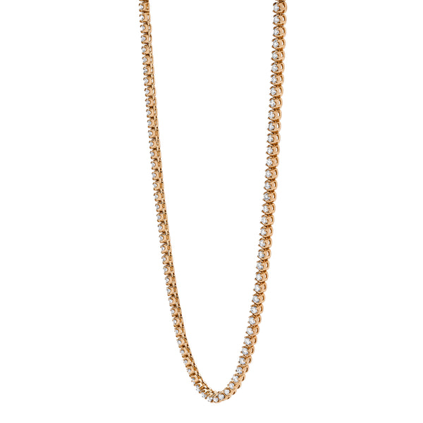 LuvMyJewelry LMJ 14K Rose Gold Diamond Tennis Chain - 4.62 Carats