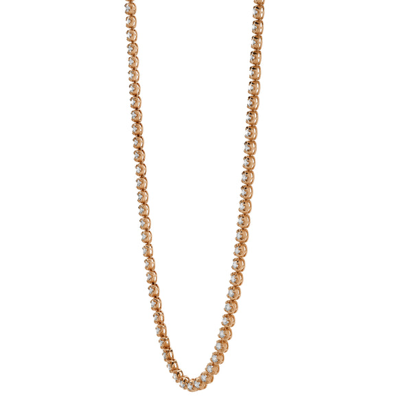 LuvMyJewelry LMJ 14K Rose Gold Diamond Tennis Chain - 6.2 Carats