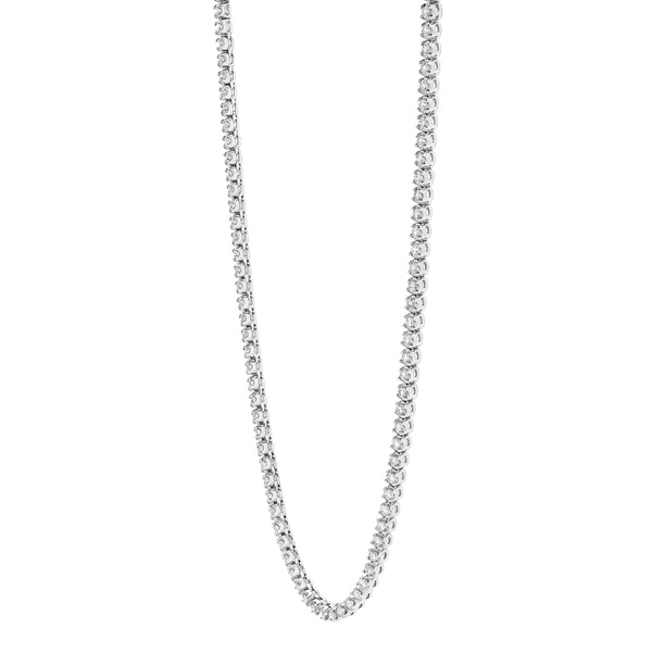 LuvMyJewelry LMJ 14K White Gold Diamond Tennis Chain - 4.8 Carats