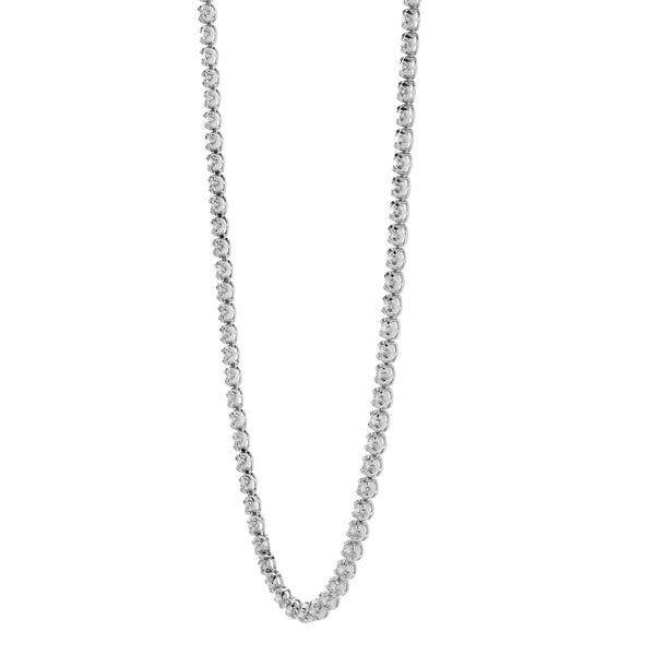 LuvMyJewelry LMJ 14K White Gold Diamond Tennis Chain - 5.4 Carats
