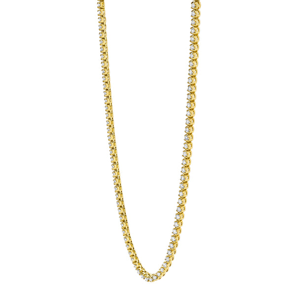 LuvMyJewelry LMJ 14K Yellow Gold Diamond Tennis Chain - 4.64 Carats
