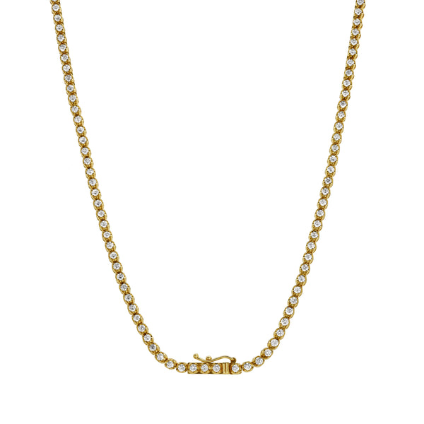 LuvMyJewelry LMJ 14K Yellow Gold Diamond Tennis Chain - 4.64 Carats