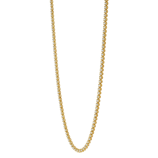 LuvMyJewelry LMJ 14K Yellow Gold Diamond Tennis Chain - 4 Carats