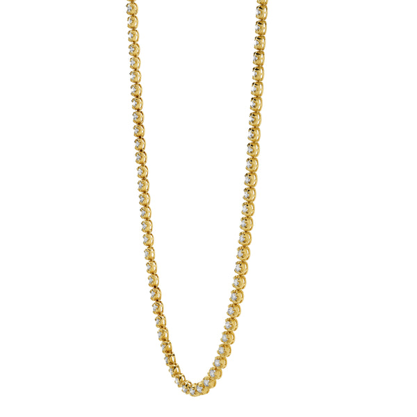 LuvMyJewelry LMJ 14K Yellow Gold Diamond Tennis Chain - 5.94 Carats