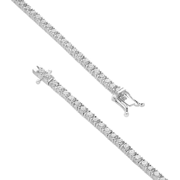 LuvMyJewelry LMJ LoveGrown 10K White Gold Lab Grown Diamond Tennis Bracelets - 3.36 Cts