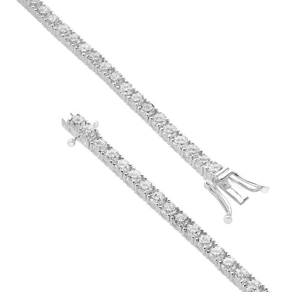 LuvMyJewelry LMJ LoveGrown 10K White Gold Lab Grown Diamond Tennis Bracelets - 5.82 Cts