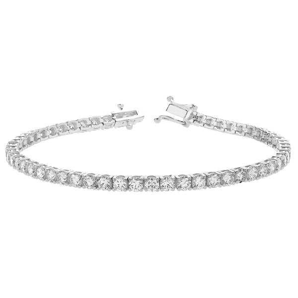 LuvMyJewelry LMJ LoveGrown 10K White Gold Lab Grown Diamond Tennis Bracelets - 5.82 Cts