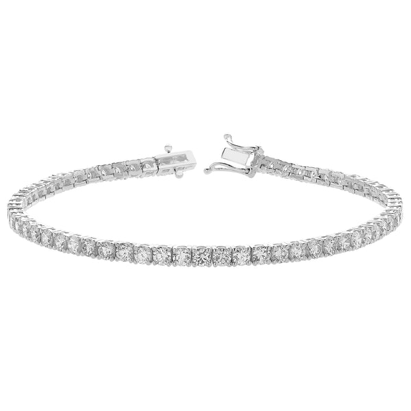 LuvMyJewelry LMJ LoveGrown 10K White Gold Lab Grown Diamond Tennis Bracelets - 4.51 Cts