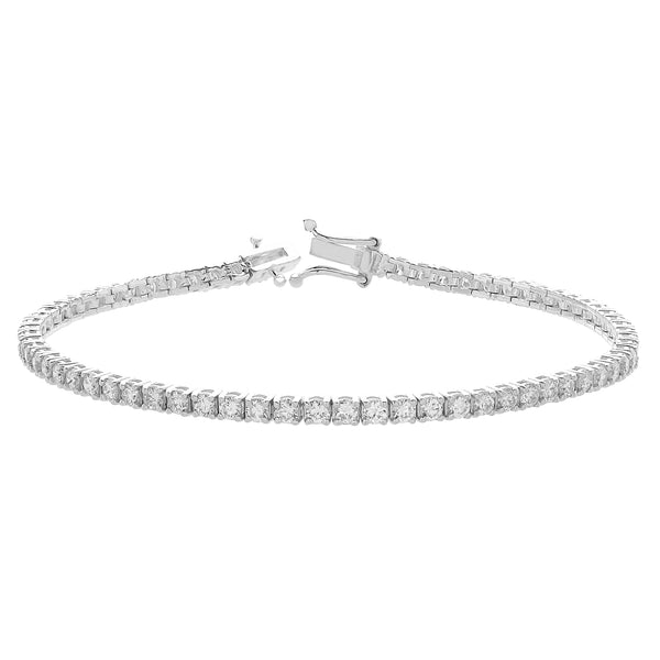 LuvMyJewelry LMJ LoveGrown 10K White Gold Lab Grown Diamond Tennis Bracelets - 3.36 Cts