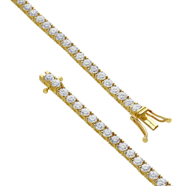 LuvMyJewelry LMJ LoveGrown 10K Yellow Gold Lab Grown Diamond Tennis Bracelets - 5.49 Cts