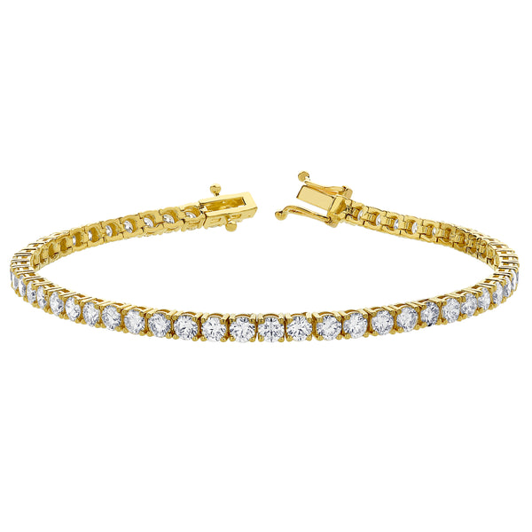 LuvMyJewelry LMJ LoveGrown 10K Yellow Gold Lab Grown Diamond Tennis Bracelets - 5.49 Cts