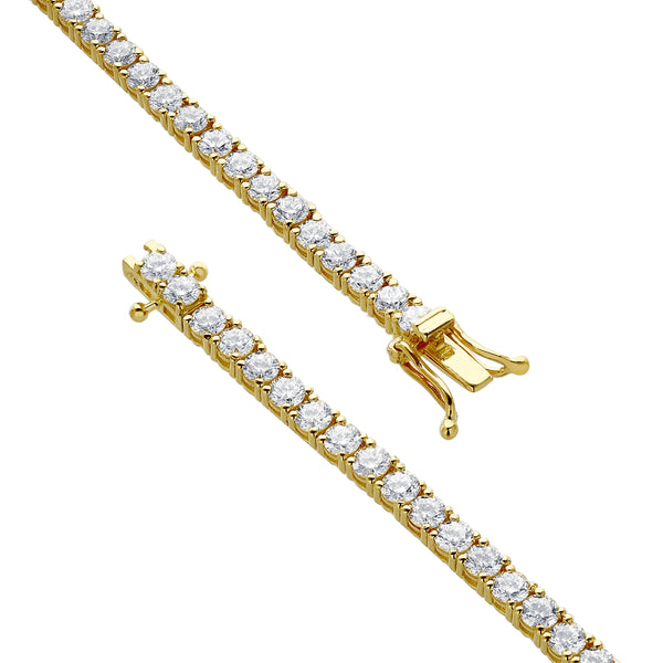 LuvMyJewelry LMJ LoveGrown 10K Yellow Gold Lab Grown Diamond Tennis Bracelets - 3.99 Cts