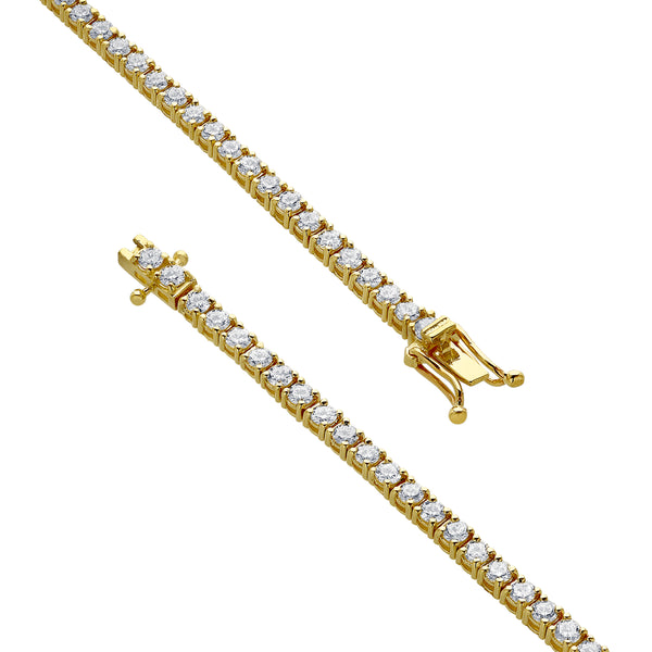 LuvMyJewelry LMJ LoveGrown 10K Yellow Gold Lab Grown Diamond Tennis Bracelets - 3.09 Cts