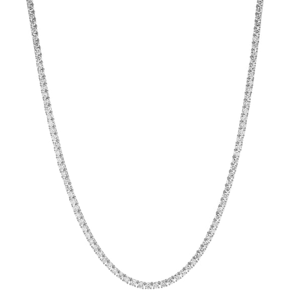 LuvMyJewelry Lys 10K White Gold Lab Grown Diamond Tennis Chain - 3mm