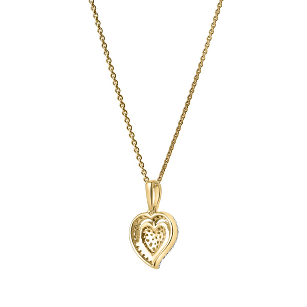LuvMyJewelry Maeve Diamond Pave Heart Pendant In 14K Yellow Gold