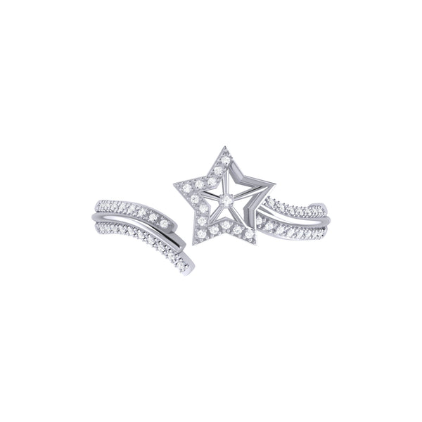 LuvMyJewelry Milky Way Diamond Ring In 14K White Gold