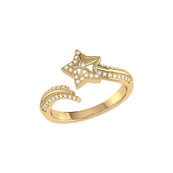 LuvMyJewelry Milky Way Diamond Ring in 14K Yellow Gold