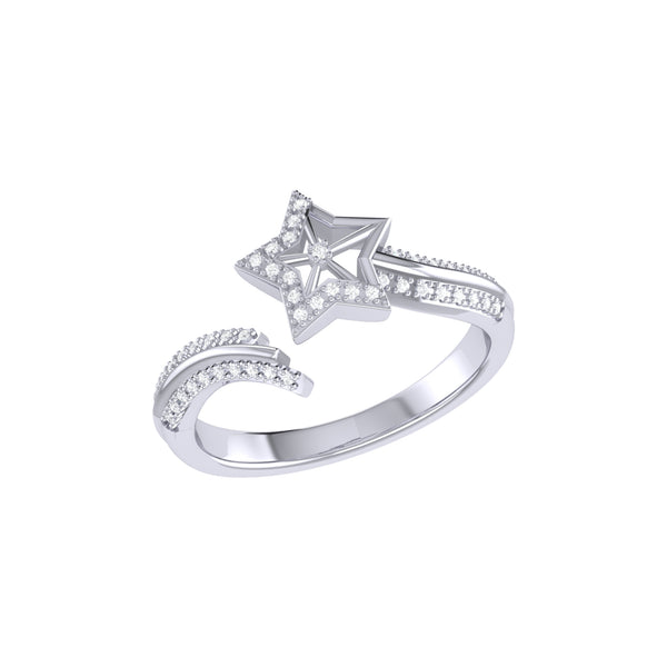LuvMyJewelry Milky Way Diamond Ring in Sterling Silver