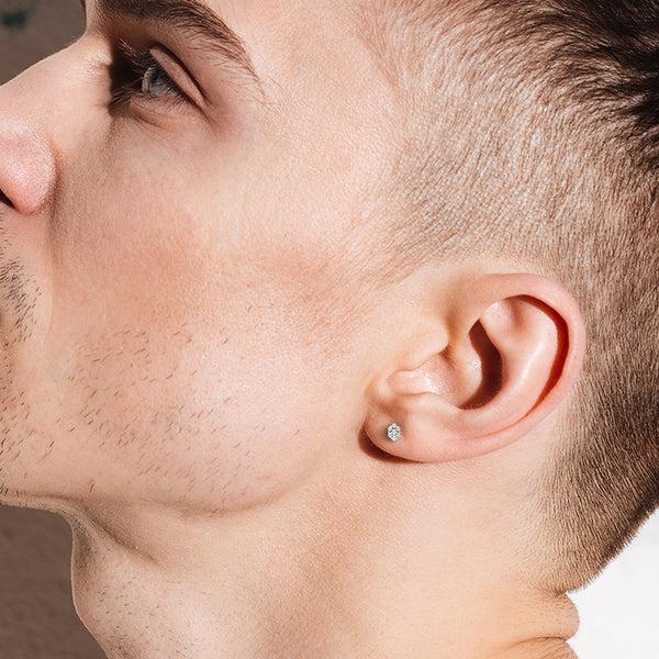 LuvMyJewelry Mini Cluster Stud 10K Yellow Gold Diamond Earrings 0.08 Ct. Tw