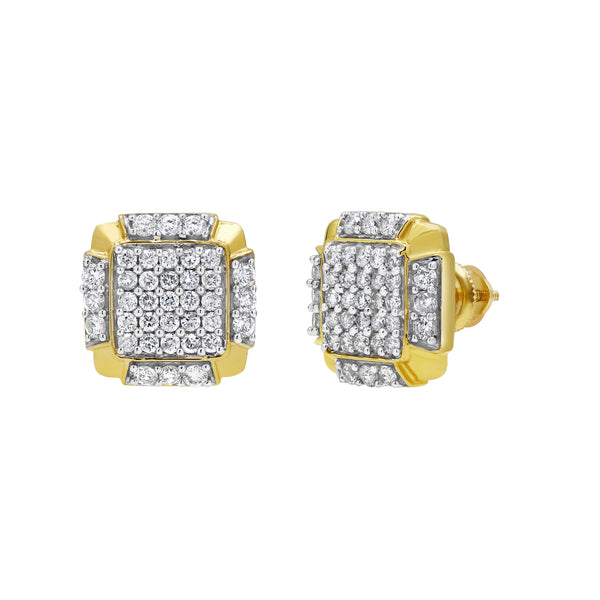 LuvMyJewelry MVP Diamond 1.02 ct. tw. 14K Yellow Gold Earrings