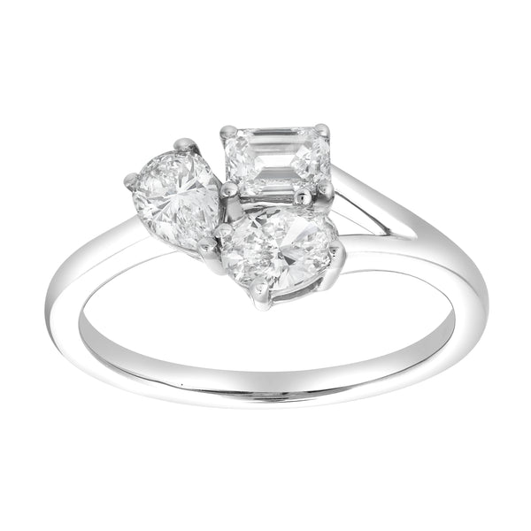 LuvMyJewelry Mysaria 14K White Gold Lab Grown Diamond Ring – 1 Ct