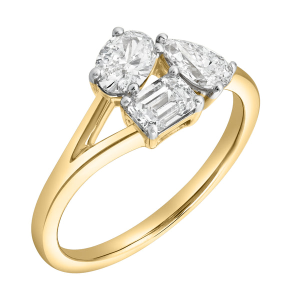 LuvMyJewelry Mysaria 14K Yellow Gold Lab Grown Diamond Ring – 1 Ct