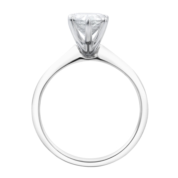 LuvMyJewelry Nadine 14K White Gold Pear Lab Grown Diamond Solitaire Engagement Ring - 2 Ct