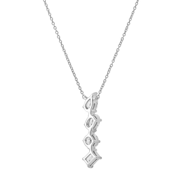LuvMyJewelry Nerisse 14K White Gold Lab Grown Diamond Necklace – 0.75 Ct