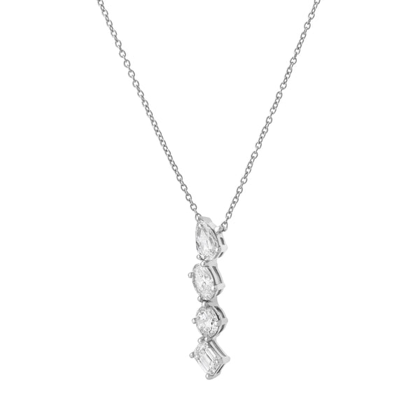 LuvMyJewelry Nerisse 14K White Gold Lab Grown Diamond Necklace – 1 Ct