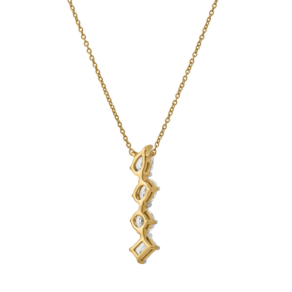 LuvMyJewelry Nerisse 14K Yellow Gold Lab Grown Diamond Necklace – 1 Ct