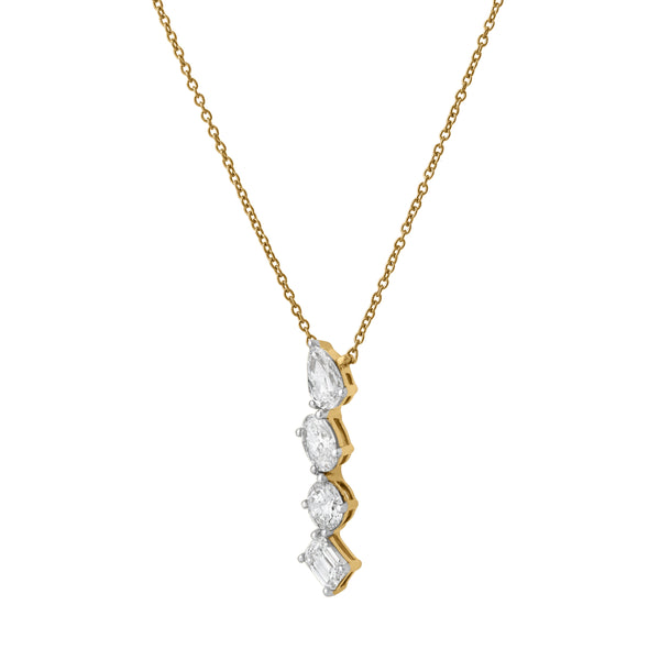 LuvMyJewelry Nerisse 14K Yellow Gold Lab Grown Diamond Necklace – 1 Ct