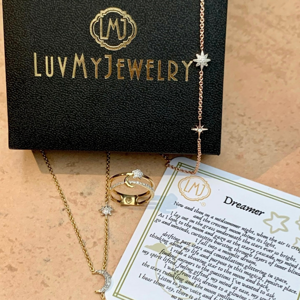 LuvMyJewelry North Star Trio Diamond Bracelet In 14K Yellow Gold Vermeil On Sterling Silver