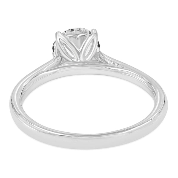 LuvMyJewelry Nyra 14K White Gold Round Lab Grown Diamond Classic Engagement Ring - 1.5 Ctw