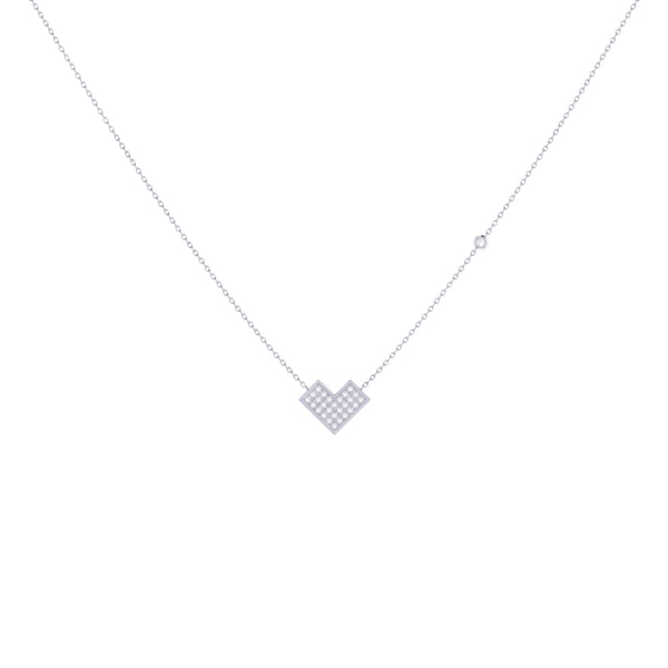 LuvMyJewelry One Way Arrow Diamond Necklace In Sterling Silver