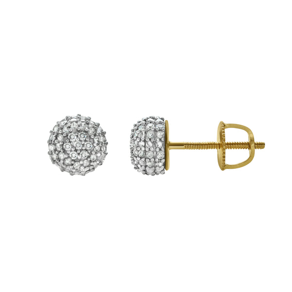 LuvMyJewelry Orbius II Diamond 0.33 Ct. Tw. 10K Yellow Gold Earrings