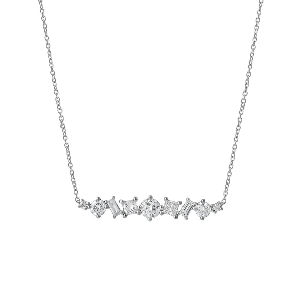 LuvMyJewelry Oryssa 14K White Gold Lab Grown Diamond Necklace – 0.5 Ct
