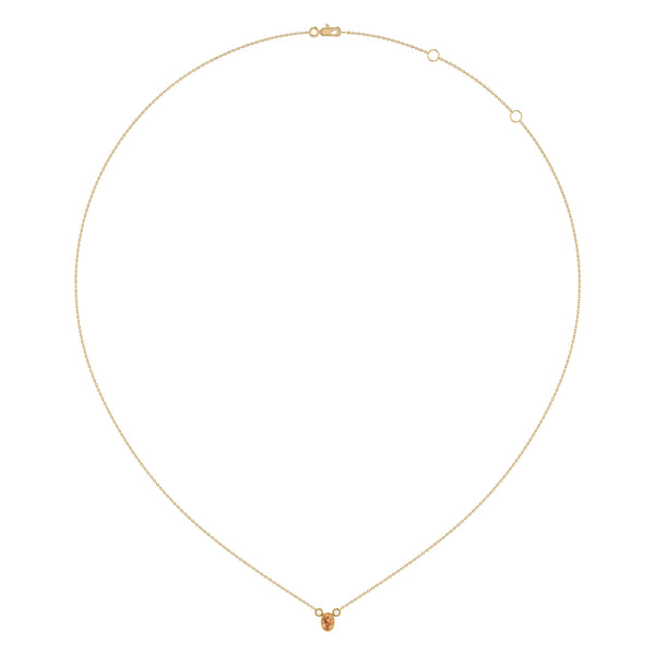 LuvMyJewelry Oval Cut Citrine & Diamond Birthstone Necklace In 14K Yellow Gold