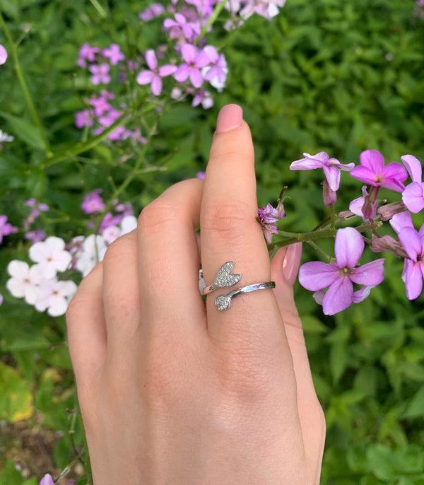 LuvMyJewelry Pac-Man Chase Diamond Open Ring In Sterling Silver