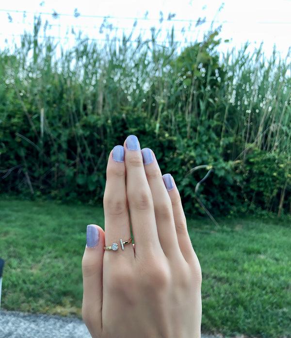 LuvMyJewelry Pac-Man Lane Diamond Open Ring In 14K Yellow Gold Vermeil On Sterling Silver