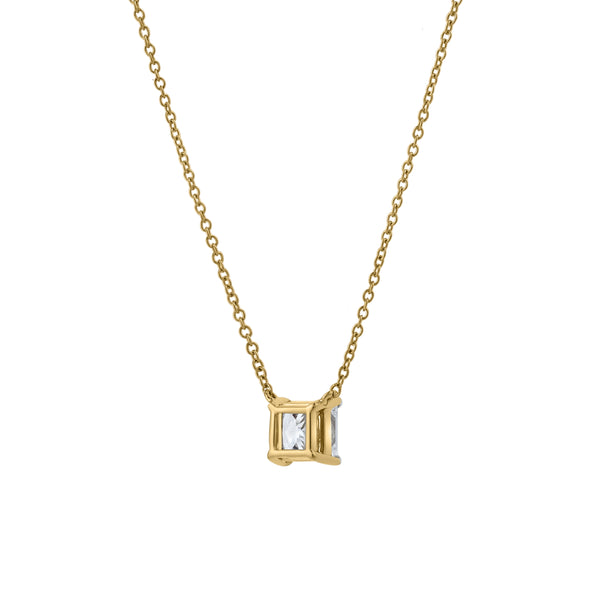 LuvMyJewelry Princess Charm 14K Yellow Gold Lab Grown Diamond Necklace - 1.50 Ct