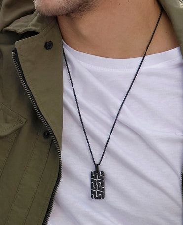 LuvMyJewelry Pro Rider Black Rhodium Plated Sterling Silver Tire Tread Black Diamond Tag