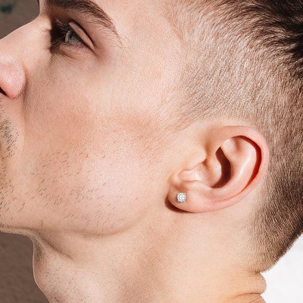 LuvMyJewelry Quad Circle Stud 14K Yellow Gold Diamond Earrings 0.25 Ct. Tw