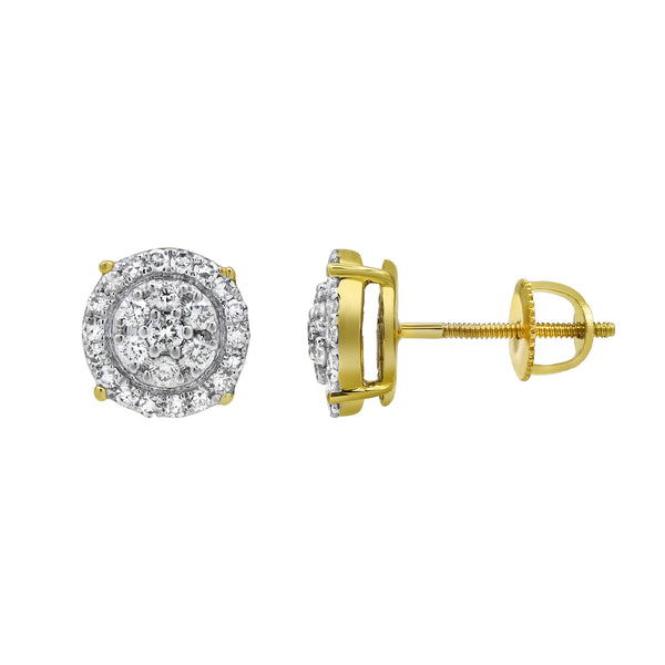 LuvMyJewelry Radiant Helios Diamond 0.5 Ct. Tw. 14K Yellow Gold Earrings