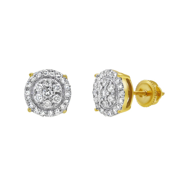 LuvMyJewelry Radiant Helios Diamond 0.5 ct. tw. 14K Yellow Gold Earrings