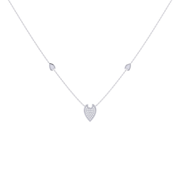 LuvMyJewelry Raindrop Diamond Necklace In Sterling Silver