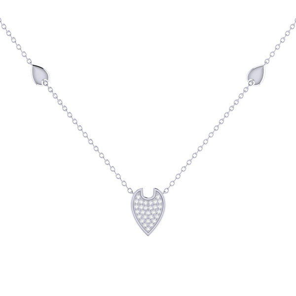 LuvMyJewelry Raindrop Diamond Necklace in Sterling Silver