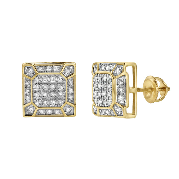 LuvMyJewelry Regalia Diamond 0.25 ct. tw. 10K Yellow Gold Earrings
