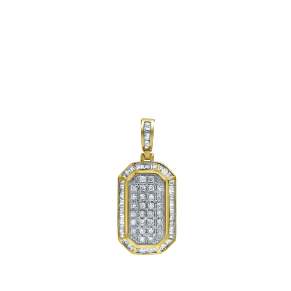 LuvMyJewelry Regent Tag Diamond 0.9 (ct. Wt.) 14K Yellow Gold Pendant